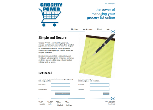 Screenshot of Grocery Power site